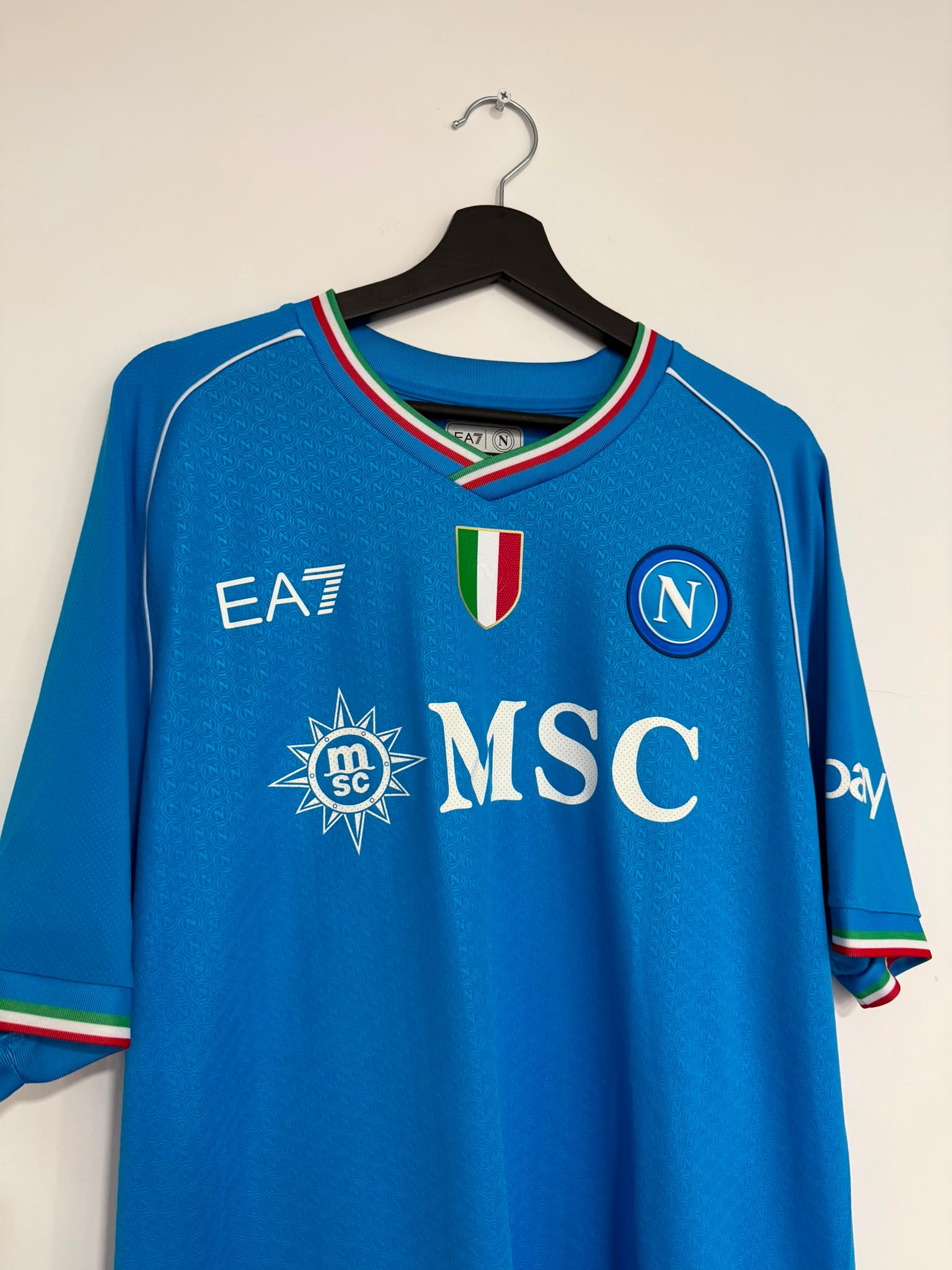 EA7 Napoli 2023-24 Maglia Home Kvaratskhelia 77 (XXL)
