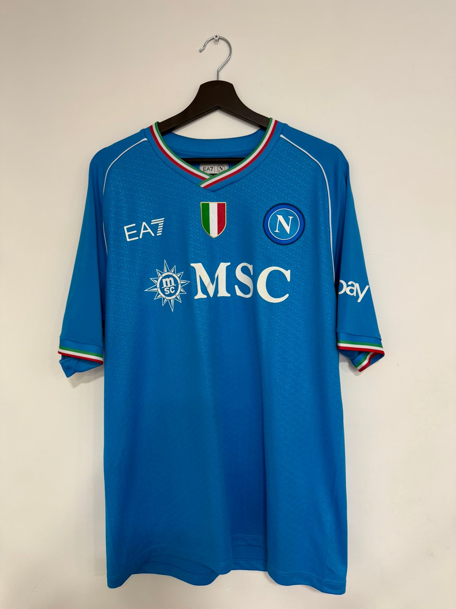 EA7 Napoli 2023-24 Maglia Home Kvaratskhelia 77 (XXL)